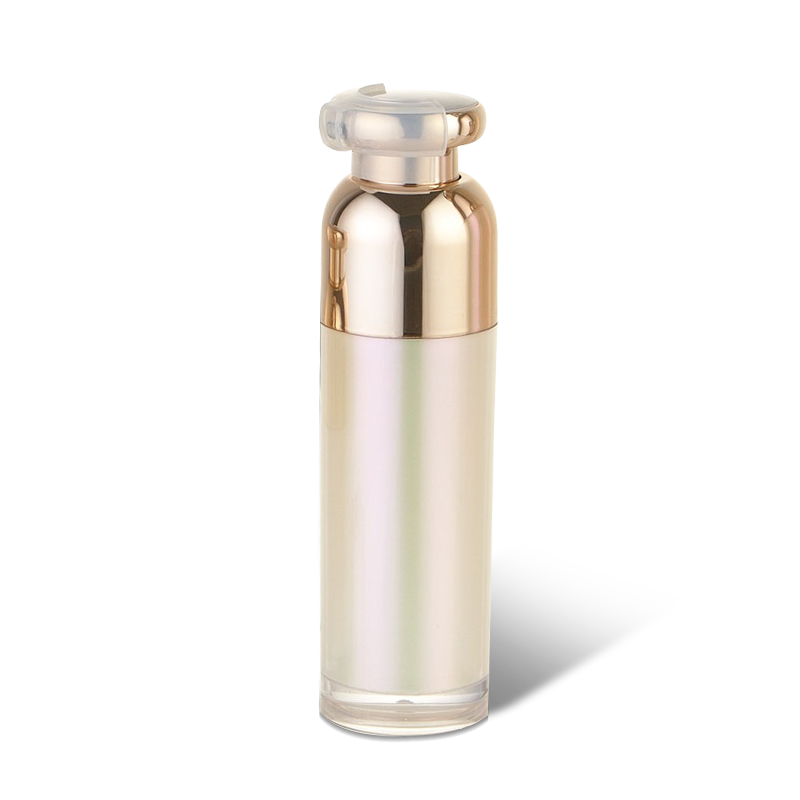 Emballage cosmétique de sérum de bouteille sans air à double paroi ronde de luxe YH-L30T