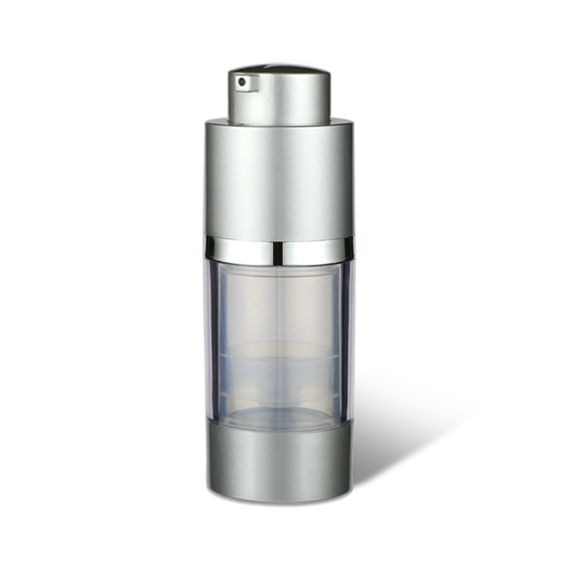 Emballage cosmétique de bouteille sans air à double paroi ronde à tête rotative de luxe YH-L15J