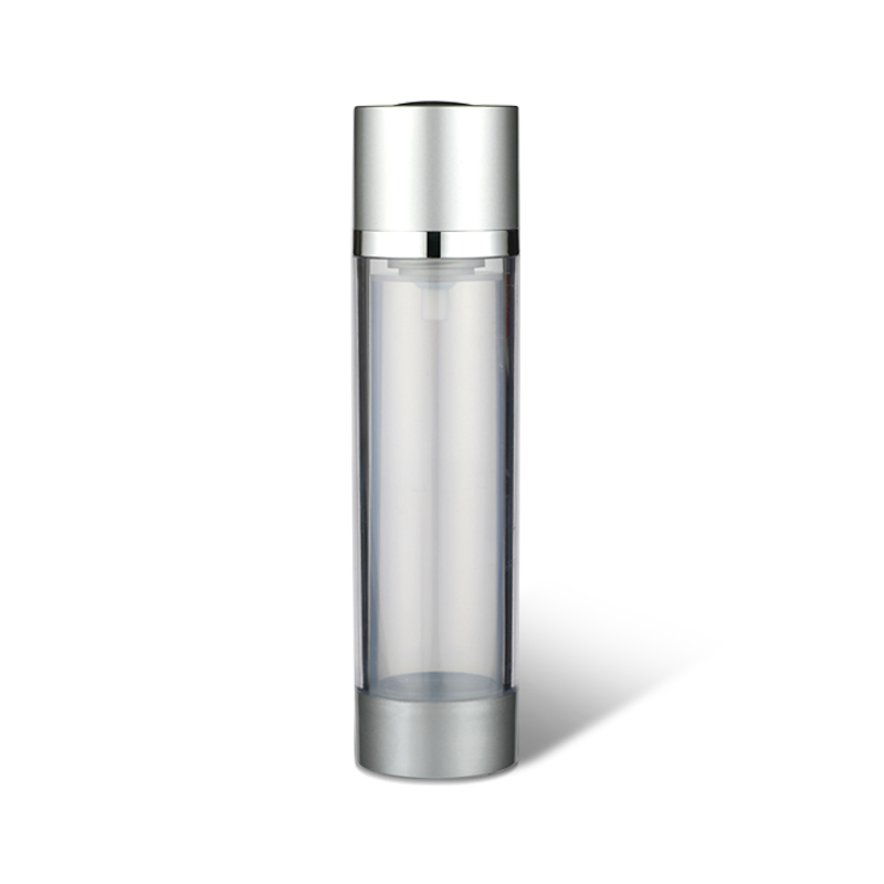 Emballage cosmétique de bouteille sans air ronde rotative de luxe à double paroi YH-L50J