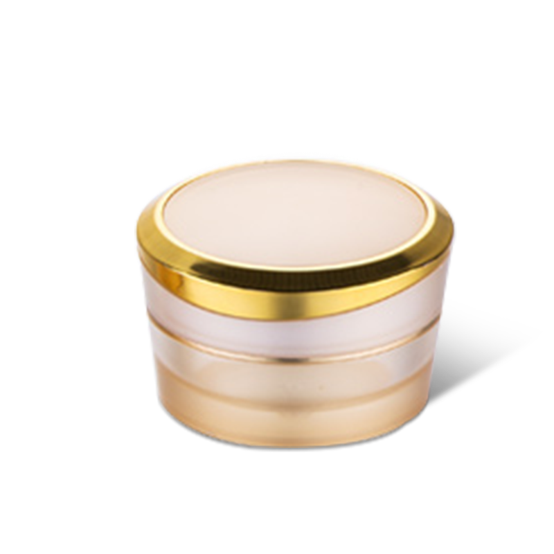 Pot de crème acrylique à double paroi de luxe avec emballage cosmétique à anneau YH-CJ006,15G