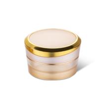 Pot de crème acrylique à double paroi de luxe avec emballage cosmétique à anneau YH-CJ006,15G
