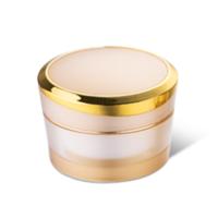 Conicité double paroi avec anneau pot de crème acrylique emballage de pot cosmétique YH-CJ006,50g
